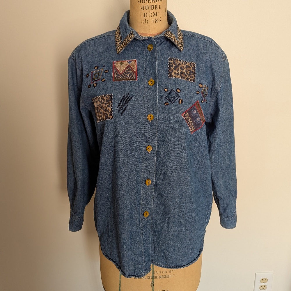 80's Jean Button Down